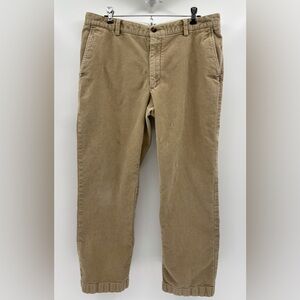 L.L. Bean corduroy pants utility classic tan cotton high rise retro men's 36x29
